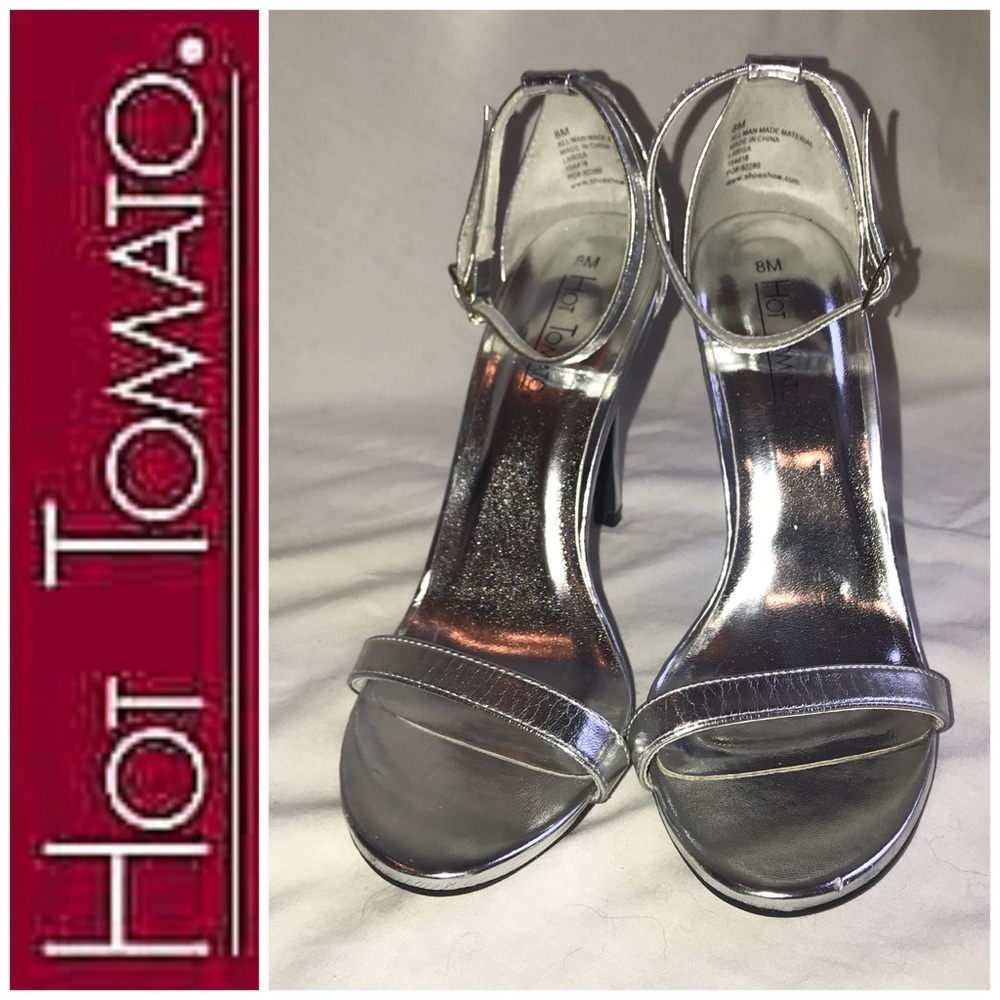 🌸HP🌸 Hot Tomato Larisa Silver Heels